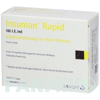 ІНСУМАН (INSUMAN) 100 МО/мл розчин 10x3 мл - Інсулін (людський) KOHLPHARMA
