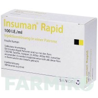 ІНСУМАН (INSUMAN) 100 МО/мл розчин 10x3 мл - Інсулін (людський) ORIFARM