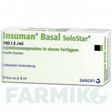 ИНСУМАН (INSUMAN) 100 МЕ/мл суспензия 5x3 мл - Инсулин (человеческий) SANOFI