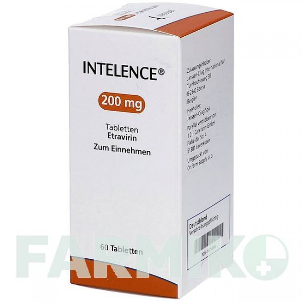 ІНТЕЛЕНС (INTELENCE) 200 мг таблетки 60 шт - Етравірин 1 0 1 CAREFARM