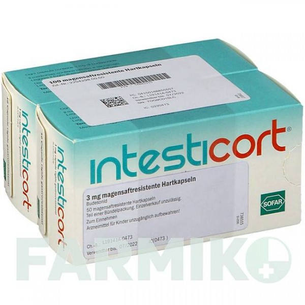 ІНТЕСТІКОРТ (INTESTICORT) 3 мг капсули 100 шт - Будесонід EMRA-MED