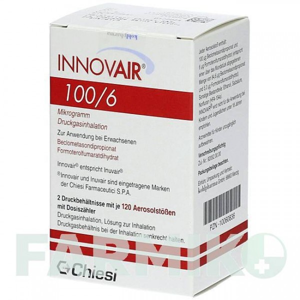 ИНУВАЙР (INUVAIR) 100/6 мкг 120 доз ингалятор 2 шт - Формотерол, Беклометазон KOHLPHARMA