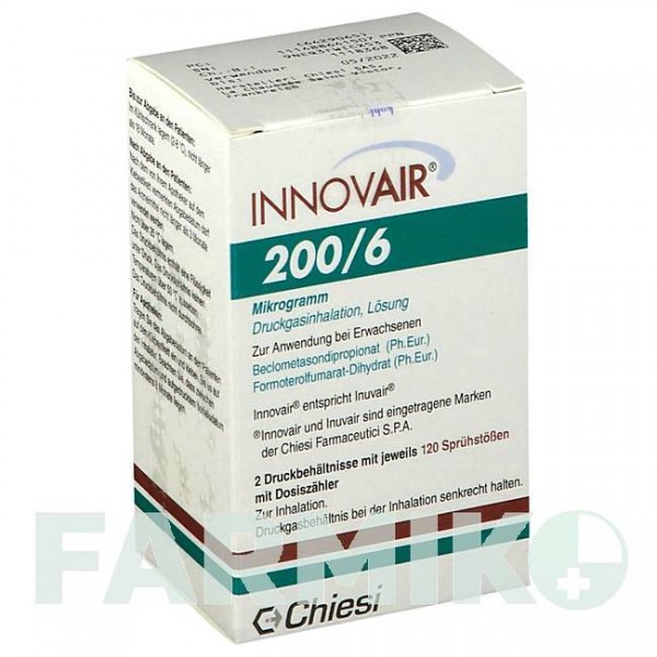 ИНУВАЙР (INUVAIR) 200/6 мкг 120 доз ингалятор 2 шт - Формотерол, Беклометазон KOHLPHARMA