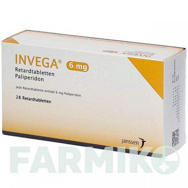 ИНВЕГА (INVEGA) 6 мг таблетки 28 шт - Палиперидон JANSSEN CILAG