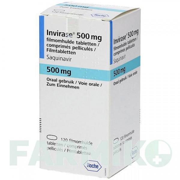 ІНВІРАЗА (INVIRASE) 500 мг таблетки 120 шт - Саквінавір CC PHARMA