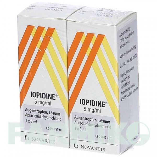 ЙОПИДИН (IOPIDINE) 5 мг/мл краплі 5 мл - Апраклонідин EURIMPHARM