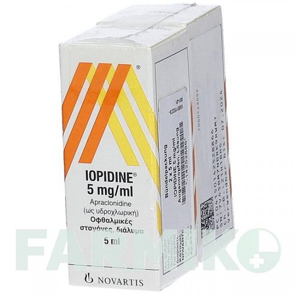 ЙОПИДИН (IOPIDINE) 5 мг/мл краплі 5 мл - Апраклонідин ORIFARM