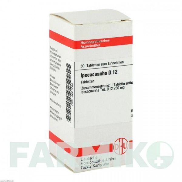 ИПЕКАКУАНА (IPECACUANHA) D 12 таблетки 80 шт - Гомеопатия DHU