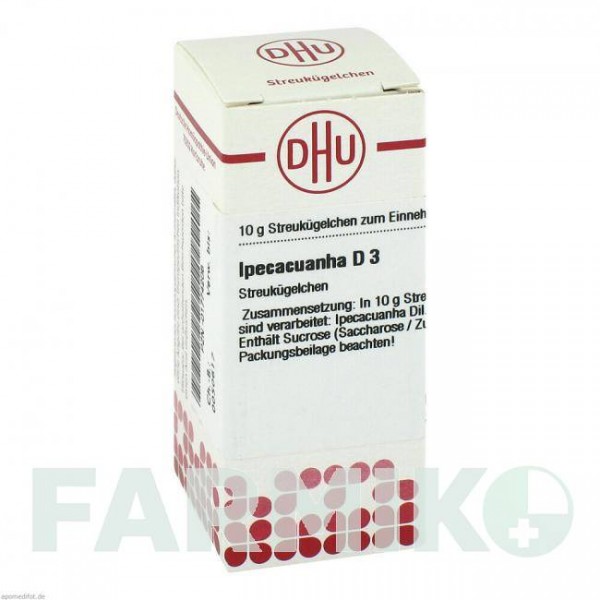 ИПЕКАКУАНА (IPECACUANHA) D 3 глобули 10 г - Гомеопатия DHU