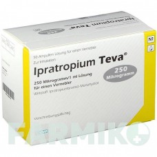 ИПРАТРОПИУМ (IPRATROPIUM) 250 мкг/1 мл раствор 50x1 мл - Ипратропия бромид TEVA