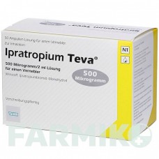 ИПРАТРОПИУМ (IPRATROPIUM) 500 мкг/2 мл раствор 50x2 мл - Ипратропия бромид TEVA