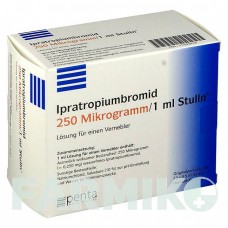 ИПРАТРОПИУМБРОМИД (IPRATROPIUMBROMID) 250 мкг/1 мл раствор 50x0,5 мл - Ипратропия бромид PENTA