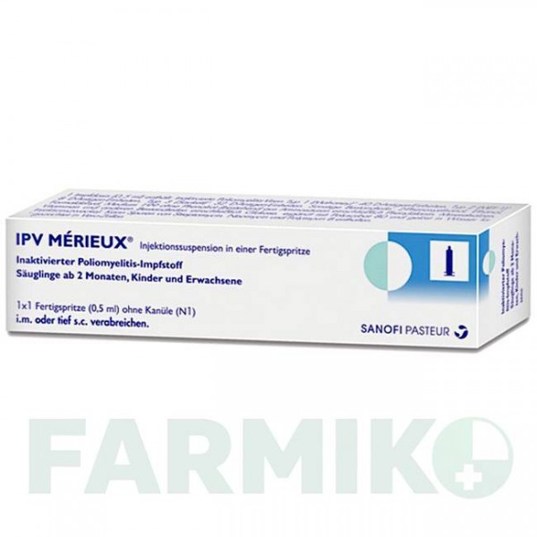 ИПВ (IPV) шприци 1x1 шт - Полиомиелит инактивированный вирус SANOFI