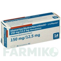 ІРБЕСАРТАН (IRBESARTAN) 150/12,5 мг таблетки 56 шт - Ірбесартан, Гідрохлоротіазид 1 A PHARMA