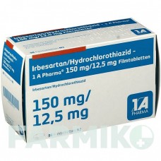 ІРБЕСАРТАН (IRBESARTAN) 150/12,5 мг таблетки 98 шт - Ірбесартан, Гідрохлоротіазид 1 A PHARMA