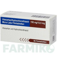 ІРБЕСАРТАН (IRBESARTAN) 150/12,5 таблетки 98 шт - Ірбесартан, Гідрохлоротіазид MICRO LABS