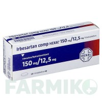 ІРБЕСАРТАН (IRBESARTAN) 150 мг/12,5 мг таблетки 28 шт - Ірбесартан, Гідрохлоротіазид HEXAL