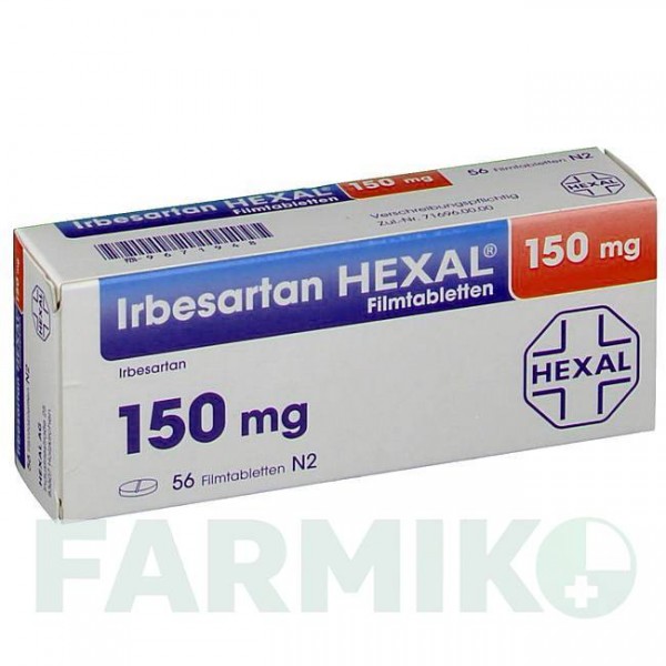 ИРБЕСАРТАН (IRBESARTAN) 150 мг таблетки 56 шт - Ирбесартан HEXAL