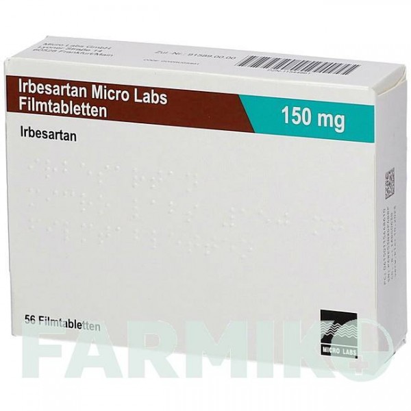ИРБЕСАРТАН (IRBESARTAN) 150 мг таблетки 56 шт - Ирбесартан MICRO LABS