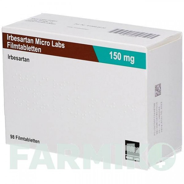 ИРБЕСАРТАН (IRBESARTAN) 150 мг таблетки 98 шт - Ирбесартан MICRO LABS