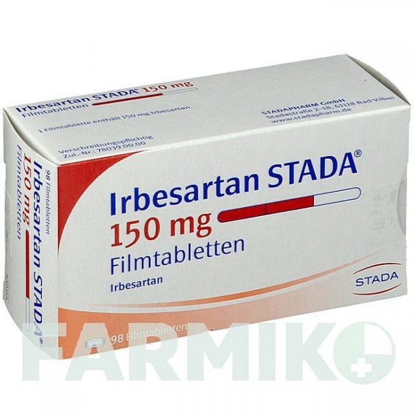 ИРБЕСАРТАН (IRBESARTAN) 150 мг таблетки 98 шт - Ирбесартан STADAPHARM