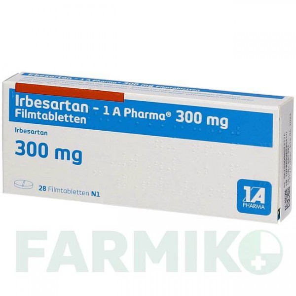 ІРБЕСАРТАН (IRBESARTAN) 300 мг таблетки 28 шт - Ірбесартан 1 A PHARMA