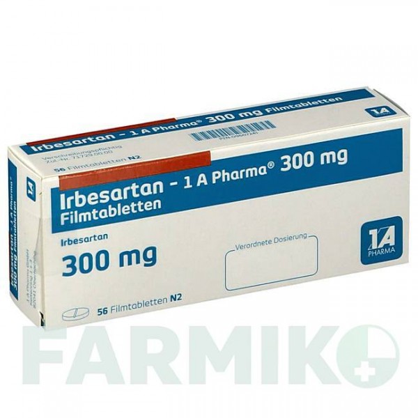ІРБЕСАРТАН (IRBESARTAN) 300 мг таблетки 56 шт - Ірбесартан 1 A PHARMA