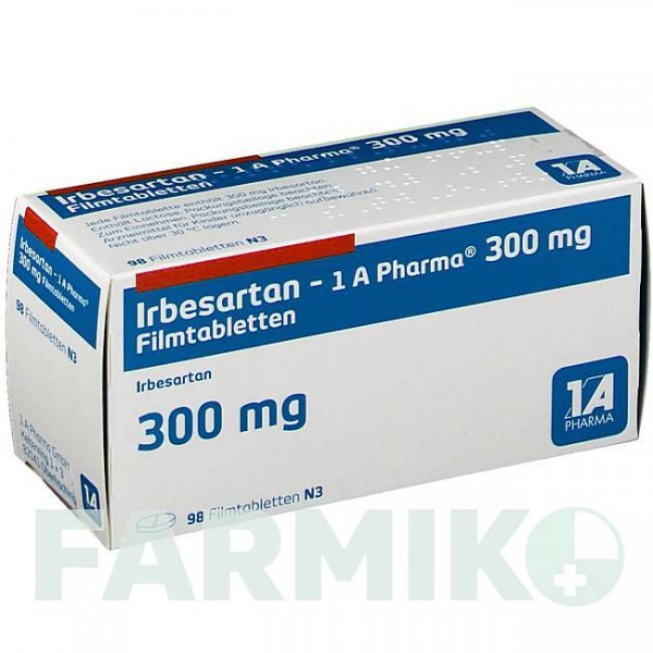 ІРБЕСАРТАН (IRBESARTAN) 300 мг таблетки 98 шт - Ірбесартан 1 A PHARMA