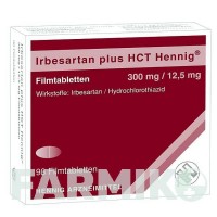 ИРБЕСАРТАН (IRBESARTAN) 300 мг/12,5 мг таблетки 98 шт - Ирбесартан, Гидрохлоротиазид HENNIG