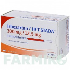 ІРБЕСАРТАН (IRBESARTAN) 300 мг/12,5 мг таблетки 98 шт - Ірбесартан, Гідрохлоротіазид STADAPHARM