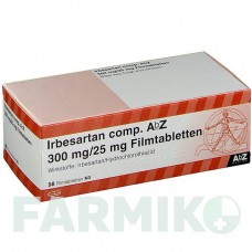 ІРБЕСАРТАН (IRBESARTAN) 300 мг/25 мг таблетки 98 шт - Ірбесартан, Гідрохлоротіазид ABZ PHARMA