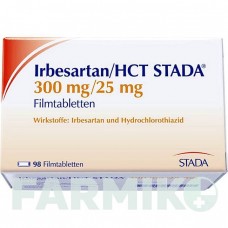 ІРБЕСАРТАН (IRBESARTAN) 300 мг/25 мг таблетки 98 шт - Ірбесартан, Гідрохлоротіазид STADAPHARM