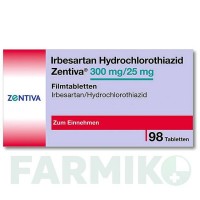 ІРБЕСАРТАН (IRBESARTAN) 300 мг/25 мг таблетки 98 шт - Ірбесартан, Гідрохлоротіазид ZENTIVA