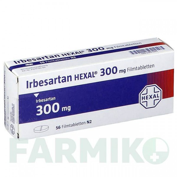 ИРБЕСАРТАН (IRBESARTAN) 300 мг таблетки 56 шт - Ирбесартан HEXAL