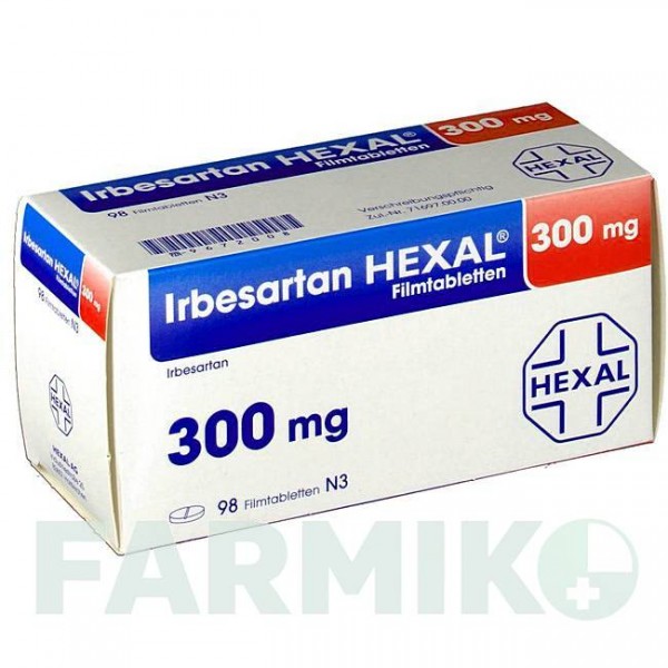ИРБЕСАРТАН (IRBESARTAN) 300 мг таблетки 98 шт - Ирбесартан HEXAL