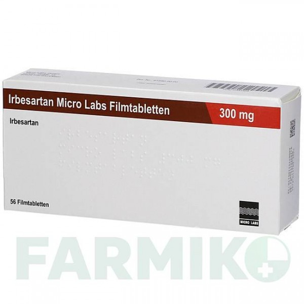 ІРБЕСАРТАН (IRBESARTAN) 300 мг таблетки 56 шт - Ірбесартан MICRO LABS