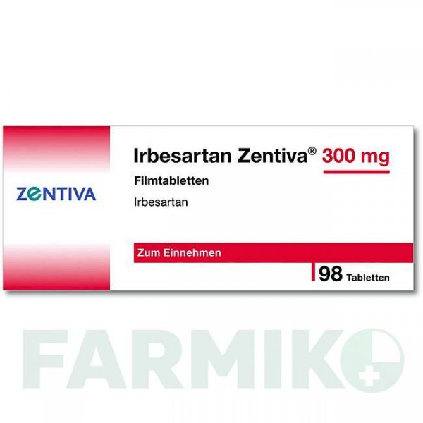 ІРБЕСАРТАН (IRBESARTAN) 300 мг таблетки 98 шт - Ірбесартан ZENTIVA