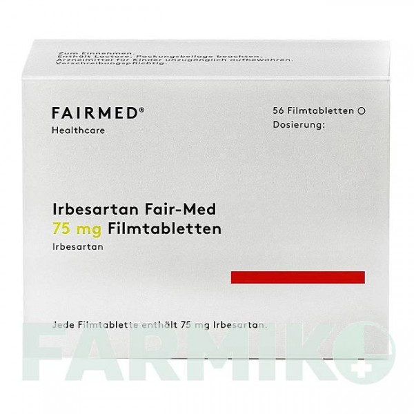 ИРБЕСАРТАН (IRBESARTAN) 75 мг таблетки 56 шт - Ирбесартан FAIRMED HEALTHCARE