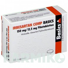 ИРБЕСАРТАН КОМП (IRBESARTAN COMP) 150 мг/12,5 мг таблетки 28 шт - Ирбесартан, Гидрохлоротиазид BASICS