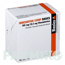 ИРБЕСАРТАН КОМП (IRBESARTAN COMP) 150 мг/12,5 мг таблетки 56 шт - Ирбесартан, Гидрохлоротиазид BASICS