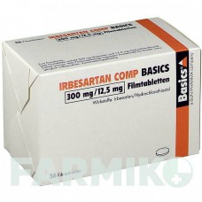 ІРБЕСАРТАН КОМП (IRBESARTAN COMP) 300 мг/12,5 мг таблетки 56 шт - Ірбесартан, Гідрохлоротіазид BASICS