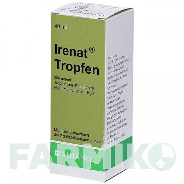 ІРЕНАТ (IRENAT) краплі 40 мл - Перхлорат натрію ALLIANCE PHARMA