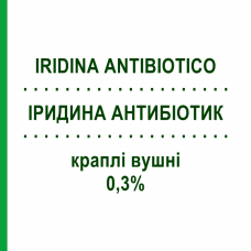 ИРИДИНА АНТИБИОТИК (IRIDINA ANTIBIOTICO) 0,3% капли ушные 5 мл - Активные вещества GENETIC