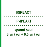 ІРИРЕАКТ (IRIREACT) 3 мг/мл + 0,5 мг/мл краплі очні 0,5 мл - Тетризолін, Інше GENETIC