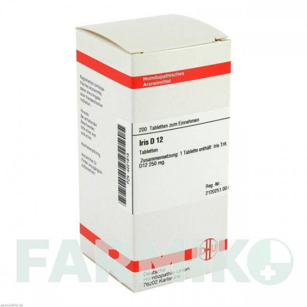 ИРИС (IRIS) D 12 таблетки 200 шт - Гомеопатия DHU