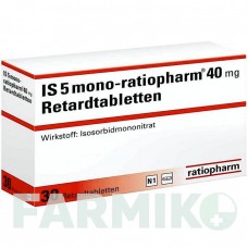 ИЗ 5 МОНО (IS 5 MONO) 40 мг таблетки 30 шт - Изосорбида мононитрат RATIOPHARM