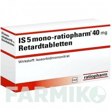 ИЗ 5 МОНО (IS 5 MONO) 40 мг таблетки 100 шт - Изосорбида мононитрат RATIOPHARM