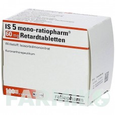 ИЗ 5 МОНО (IS 5 MONO) 60 мг таблетки 100 шт - Изосорбида мононитрат RATIOPHARM