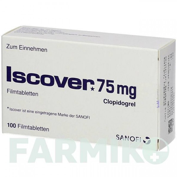 ИСКОВЕР (ISCOVER) 75 мг таблетки 100 шт - Клопидогрел KOHLPHARMA