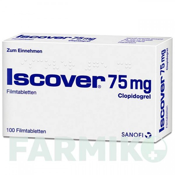 ИСКОВЕР (ISCOVER) 75 мг таблетки 100 шт - Клопидогрел SANOFI